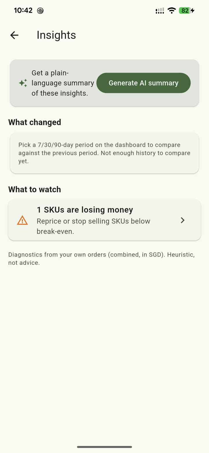 Hoseh Seller AI insights — what changed and what to watch